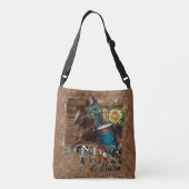 Rodeo Women Barrel Racing Draai and Burn Crossbody Tas (Achterkant)