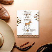 Rodeo zuidwestelijke cowboy paard budget uitnodigi