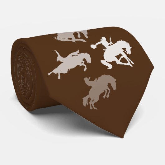 Rodeopaarden | Bruin Stropdas (Opgerold)