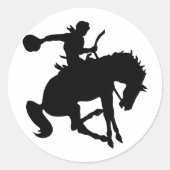 Rodeoreiter rodeo ronde sticker (Voorkant)