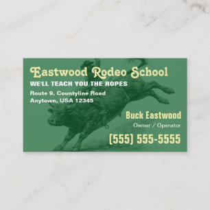 Rodeoschool Stierrijder Training / Instructeur Visitekaartje