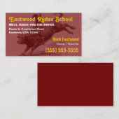 Rodeoschool | Stierrijder Training / Instructeur Visitekaartje (Voorkant / Achterkant)