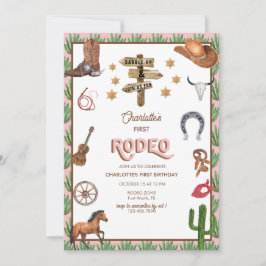 Rodeothema | Uitnodigingen voor 1e verjaardag