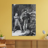 Roderick Dhu en een Clansman Canvas Afdruk (Insitu (Woonkamer))