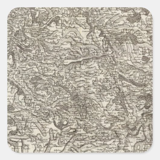 Rodez Vierkante Sticker (Voorkant)