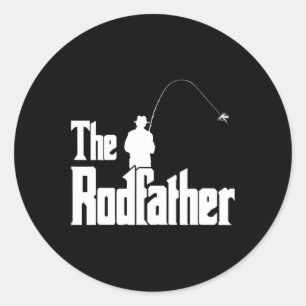 Rodfather Funny Fisherman T Shirt Zee Ronde Sticker