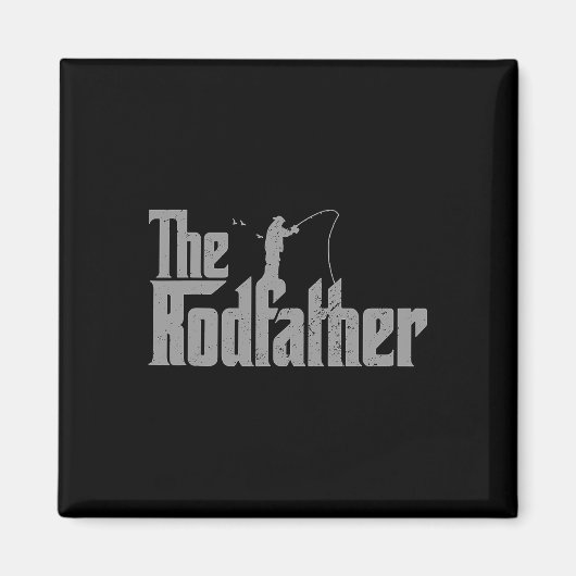 Rodfather Funny Gevist Lover Rod Fish Dad Fisherm Magneet (Voorkant)