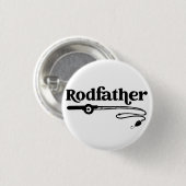 Rodfather hengelvaders die graag vissen ronde button 3,2 cm (Voorkant /achterkant)