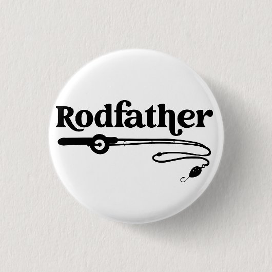 Rodfather hengelvaders die graag vissen ronde button 3,2 cm (Voorkant)