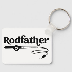 Rodfather hengelvaders die graag vissen sleutelhanger