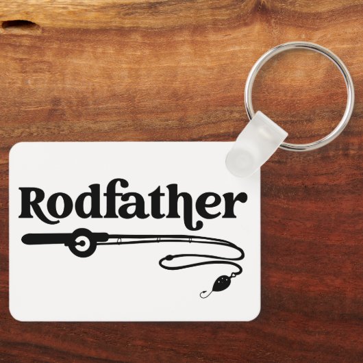 Rodfather hengelvaders die graag vissen sleutelhanger (Voorkant)