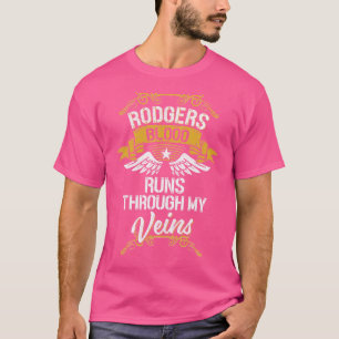 Rodgers bloed loopt door mijn aderen t-shirt