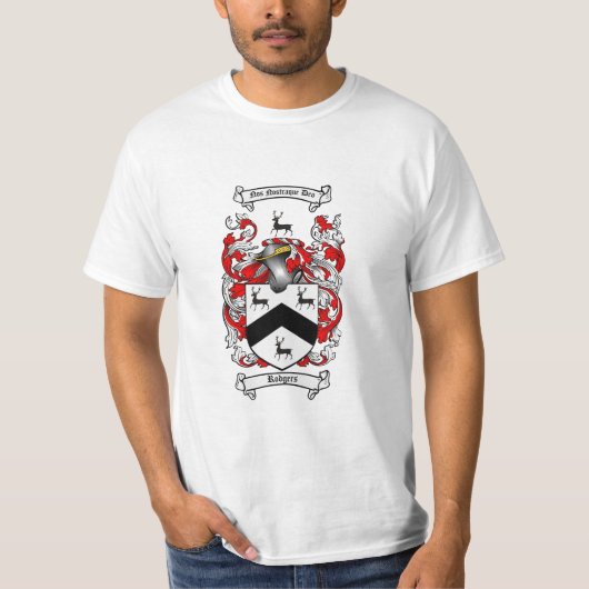 Rodgers Family Crest - Rodgers Coat of Arms T-shirt (Voorkant)