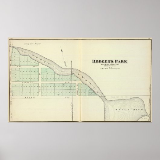 Rodger's Park aan het lenteermeer Poster (Voorkant)