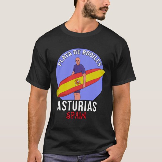 Rodiles Beach Asturias Spanje T-shirt (Voorkant)