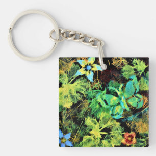 Rodilius acrylic key ring, vlinder en ventilator sleutelhanger