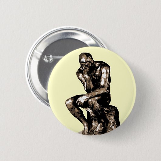 Rodin "The Thinker" - Button (Voorkant /achterkant)