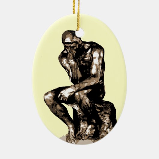 Rodin The Thinker Christmas Ornament (Achterkant)