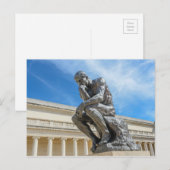 Rodin Thinker Statue Briefkaart (Voorkant / Achterkant)
