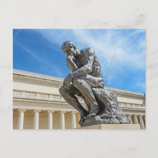 Rodin Thinker Statue Briefkaart (Voorkant)