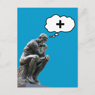 Rodin's Denker Beeld - Denk Positief Briefkaart