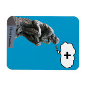 Rodin's Denker Beeld - Denk Positief Magneet (Horizontaal)