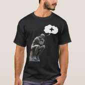 Rodin's Denker Beeld - Denk Positief T-shirt (Voorkant)