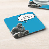 Rodin's denker - Voeg je eigen visie toe Bier Onderzetter (Linkerzijde)