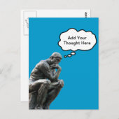 Rodin's denker - Voeg je eigen visie toe Briefkaart (Voorkant / Achterkant)