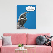 Rodin's denker - Voeg je eigen visie toe Canvas Afdruk (Insitu (Woonkamer))