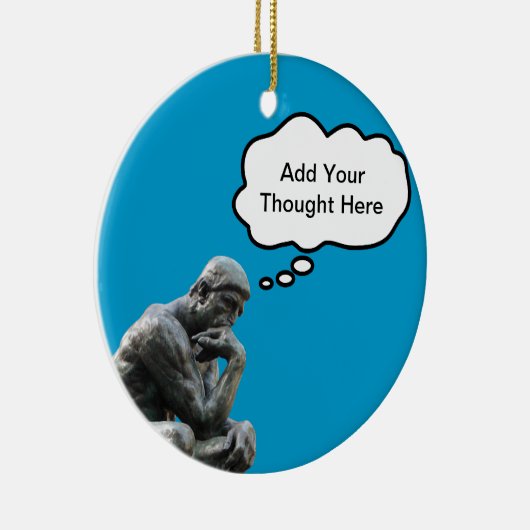 Rodin's denker - Voeg je eigen visie toe Keramisch Ornament (Rechts)