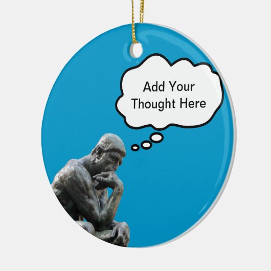 Rodin's denker - Voeg je eigen visie toe Keramisch Ornament (Links)