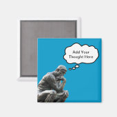 Rodin's denker - Voeg je eigen visie toe Magneet (Voorkant / Achterkant)