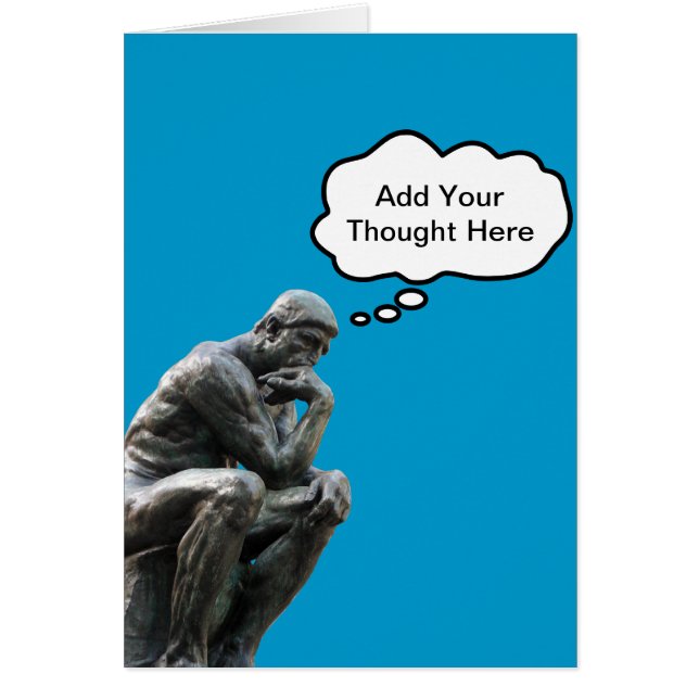 Rodin's Denker - Voeg uw eigen gedachte toe (Voorkant)
