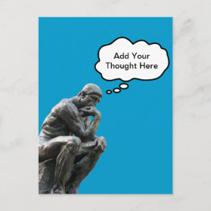Rodin's Denker - Voeg uw eigen gedachte toe Briefkaart