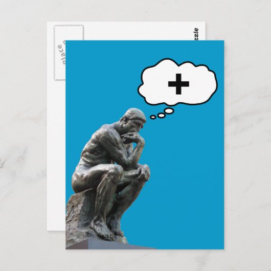 Rodin's Dinkerbeeld - Positief denken Briefkaart (Voorkant / Achterkant)