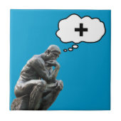 Rodin's Dinkerbeeld - Positief denken Tegeltje (Voorkant)