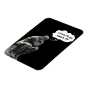 Rodin's Thinkerbeeld - Ik denk dat ik tv ga kijken Magneet (Linkerzijde)