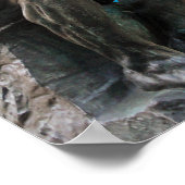 Rodin's Thinkerbeeld - Ik denk dat ik tv ga kijken Poster (Hoek)