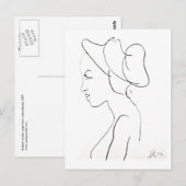 Rodney Artiles Schets van een Vrouw Briefkaart (Voorkant / Achterkant)