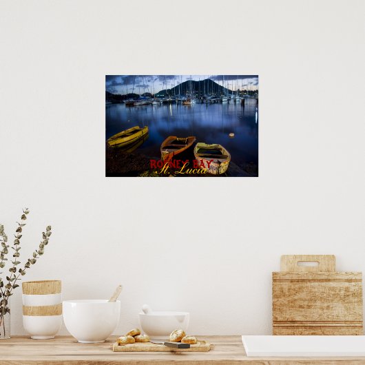 Rodney Bay, Saint Lucia Poster (Keuken)