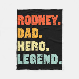 Rodney Dad Hero Legend Gepersonaliseerde aangepast Fleece Deken