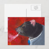 Rodney de Rat - business suit - unieke kunst roken Briefkaart (Voorkant / Achterkant)