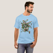 Rododendron Botanische Bloem T-shirt (Voorkant volledig)