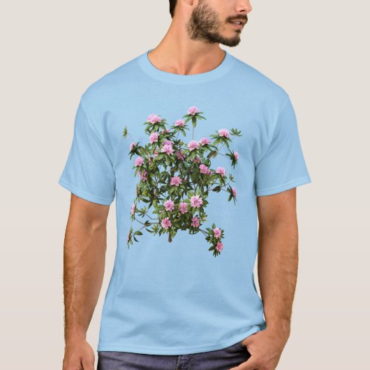 Rododendron Botanische Bloem T-shirt (Voorkant)