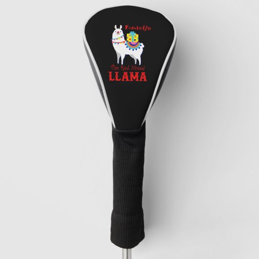 Rodolfo de rode nosse llama golfheadcover (Voorkant)