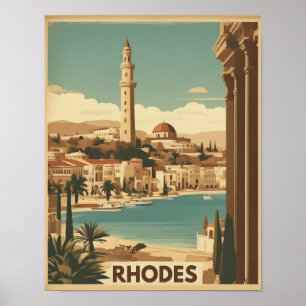 Rodos Griekenland - Rodos Island Griekenland reis Poster