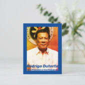 Rodrigo Duterte, 16de President der Filipijnen Briefkaart (Staand voorkant)