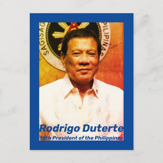 Rodrigo Duterte, 16de President der Filipijnen Briefkaart (Voorkant)