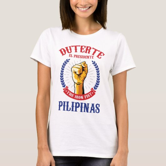 Rodrigo Duterte voor President van de Filipijnen T-shirt (Voorkant)